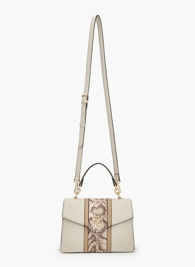 Celeste Printed Satchel Bag With Grab Handle